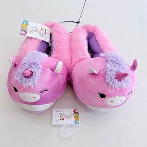 Squishmallows unicorn pink Girls SLIPPERS size L 2/3 - NEW!